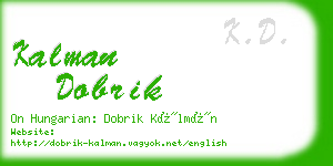 kalman dobrik business card